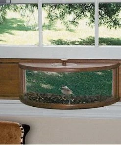 Coveside Conservation Window Bird Feeders Panoramic Window Feeder With Mirror