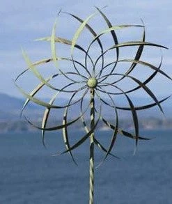 Ancient Graffiti Garden Stakes & Whirligigs Large Kinetic Pinwheel On Twisted Stake