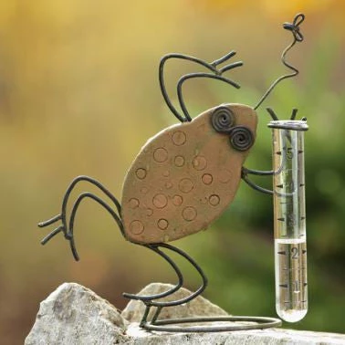 Ancient Graffiti Ceramic Frog Rain Gauge Statuary & Sculpture 3 Ancient Graffiti Ceramic Frog Rain Gauge Statuary & Sculpture