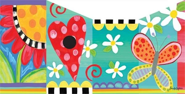 Studio M Folk Garden Vinyl Birdhouse 4 Studio M Folk Garden Vinyl Birdhouse