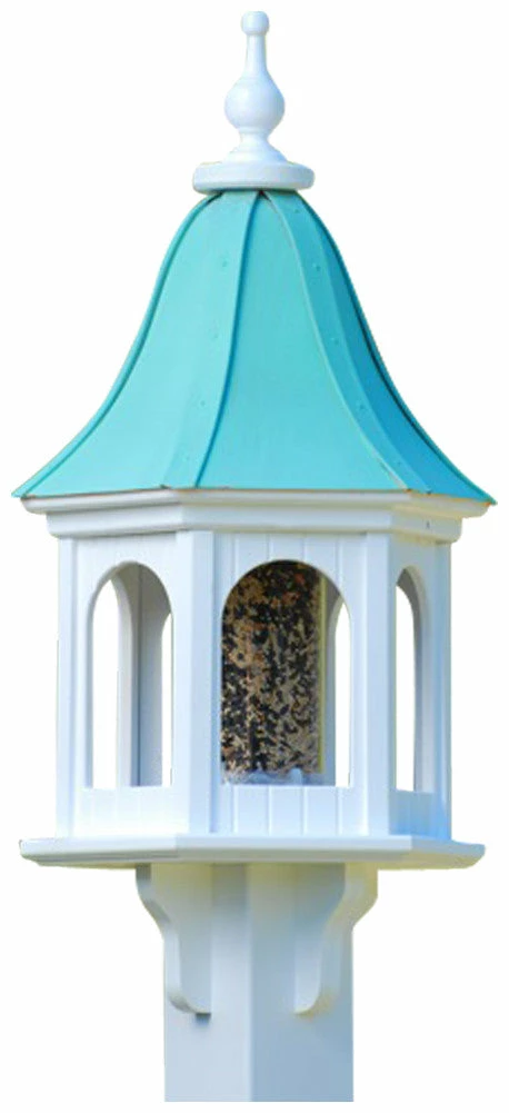 The Birdhouse Chick Copper Roof Bird Feeder Curved Slope - 28x12 Copper Roof Bird Feeders 6 The Birdhouse Chick Copper Roof Bird Feeder Curved Slope - 28x12 Copper Roof Bird Feeders