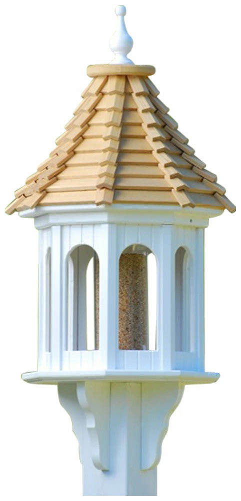 The Birdhouse Chick Vinyl Bird Feeders Large Gazebo Bird Feeder-Vinyl With Cypress Roof 14x36 4 The Birdhouse Chick Vinyl Bird Feeders Large Gazebo Bird Feeder-Vinyl With Cypress Roof 14x36