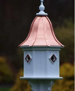 The Birdhouse Chick Copper Roof Birdhouse 34x14- 4 Portals Copper Roof Birdhouses