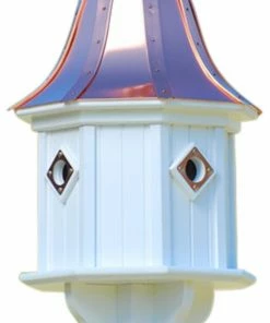 The Birdhouse Chick Copper Roof Birdhouse 34x14 Ribbon Detail 4 Portals