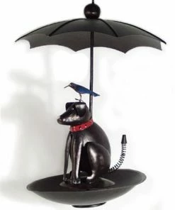 Blue Handworks Black Lab Bistro Bird Feeder Unique Bird Feeders