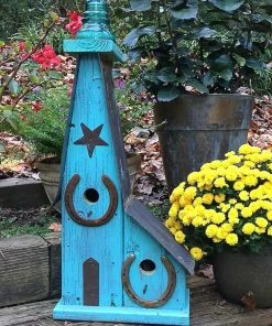 The Birdhouse Chick Unique Birdhouses Barn Wood Birdhouse- Vintage Insulator Series