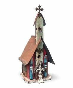 The Birdhouse Chick Barn Wood & Tin Church Birdhouses