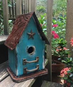 The Birdhouse Chick Barn Wood & Tin Rustic Birdhouses Church Birdhouses, Vintage-Rustic