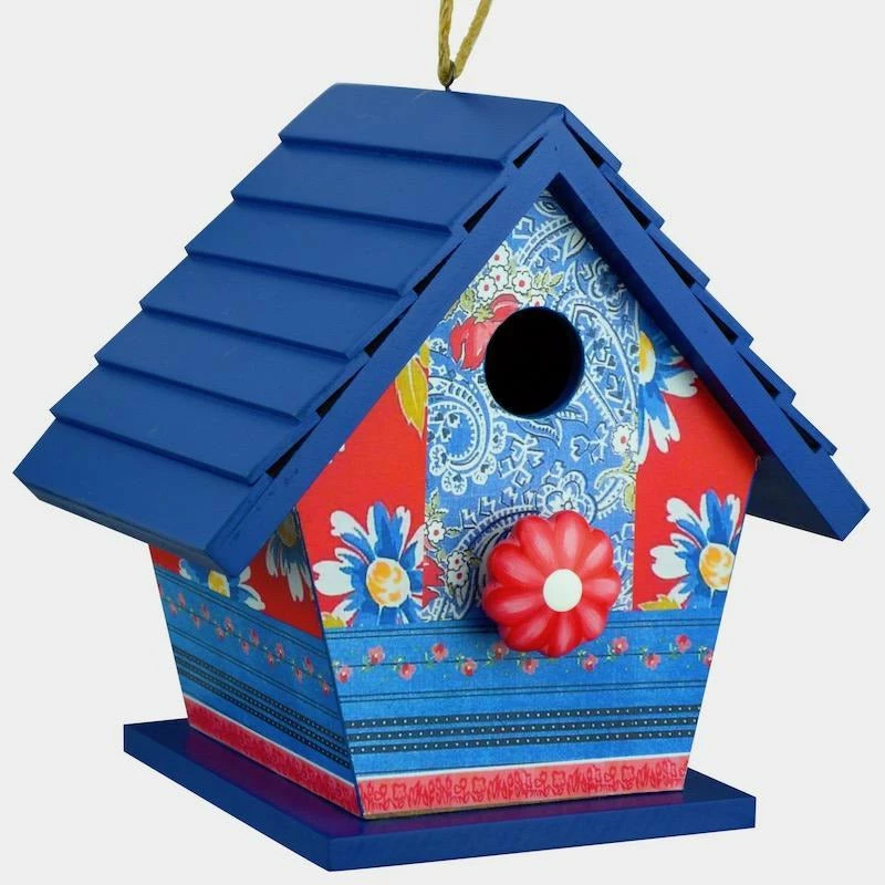 Red Carpet Studios Boho Style Hanging Birdhouse 3 Red Carpet Studios Boho Style Hanging Birdhouse