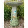 Burley Clay Butterfly Meadow Bird Bath-Locking Top Staked & Pedestal Bird Baths