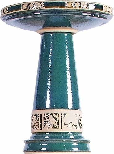 Burley Clay Zanesville Bird Bath With Locking Top- 2 Colors 6 Burley Clay Zanesville Bird Bath With Locking Top- 2 Colors