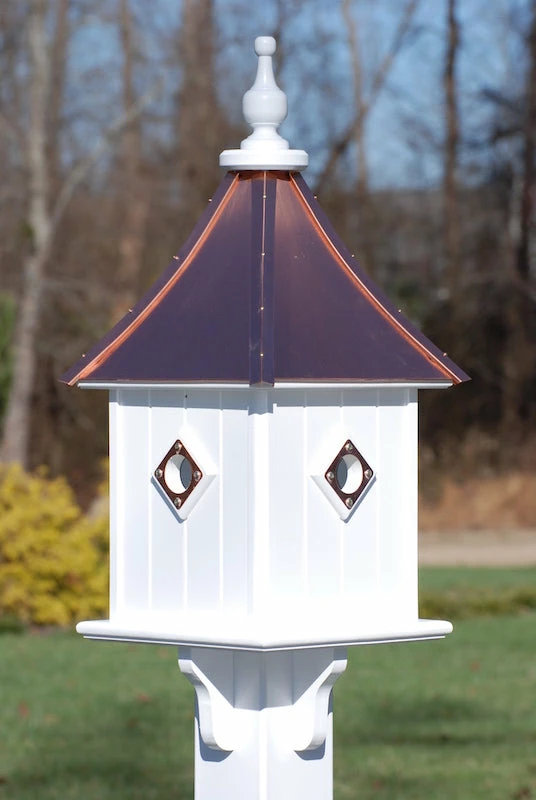 Fancy Home Copper Roof Birdhouse 28x10- 4 Portals 3 Fancy Home Copper Roof Birdhouse 28x10- 4 Portals