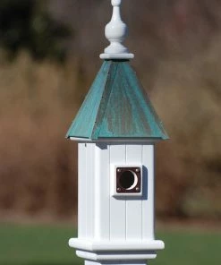 The Birdhouse Chick Copper Roof Bluebird House-Patina