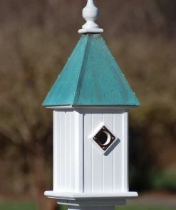 The Birdhouse Chick Copper Roof Bluebird House 26x8