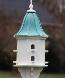 The Birdhouse Chick Copper Roof Dovecote Birdhouse 36x14 - 8 Perches Copper Roof Birdhouses