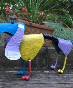 The Birdhouse Chick Statuary & Sculpture Dachshund Spring Dog Metal Yard Art