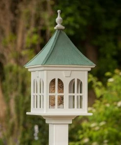 The Birdhouse Chick Copper Roof Vinyl/PVC Bird Feeder - 29x14