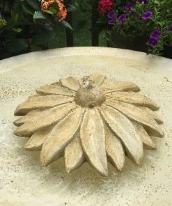 The Birdhouse Chick Bubbling Flower Birdbath Fountain
