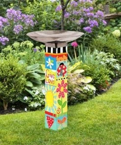 Studio M Staked & Pedestal Bird Baths Folk Garden Tall Bird Bath