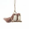 The Birdhouse Chick Home & Garden Accents Hand-Felted Love Birds Ornament
