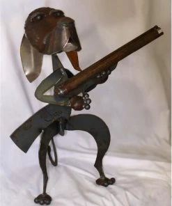 Iron Age Hand Forged Guard Dog Sculpture Statuary & Sculpture