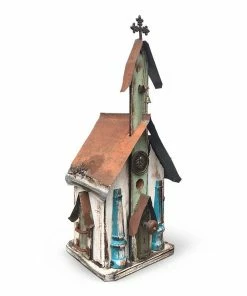 The Birdhouse Chick Large Church Birdhouses- 3 Colors Church Birdhouses, Vintage-Rustic
