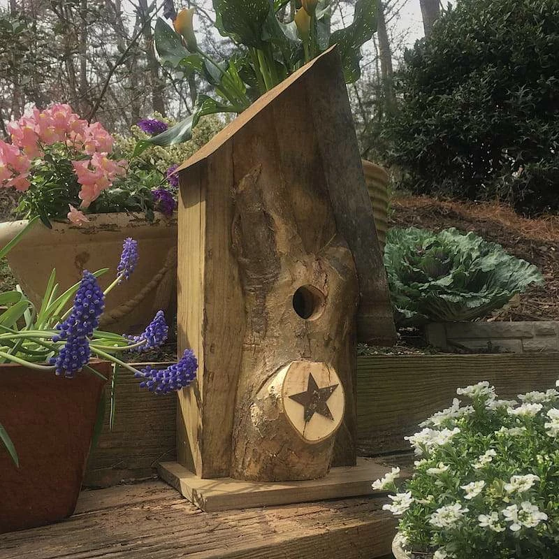 The Birdhouse Chick Church Birdhouses, Vintage-Rustic Rustic Log Front Birdhouses- 2 Sizes 4 The Birdhouse Chick Church Birdhouses, Vintage-Rustic Rustic Log Front Birdhouses- 2 Sizes