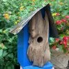 The Birdhouse Chick Church Birdhouses, Vintage-Rustic Rustic Log Front Birdhouses- 2 Sizes