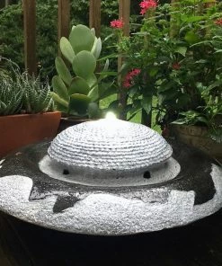 DNA BirdBath Fountains, Misters & Wigglers Moonrise Lighted Fountain