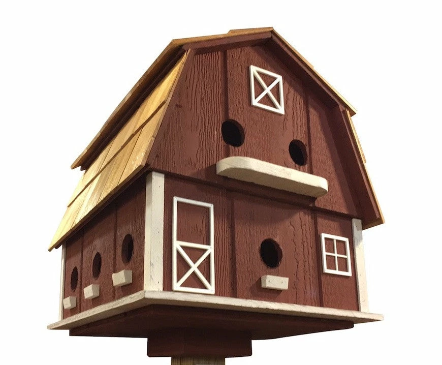 Home Bazaar Purple Martin Barn 12-Nest Church Birdhouses, Vintage-Rustic 3 Home Bazaar Purple Martin Barn 12-Nest Church Birdhouses, Vintage-Rustic