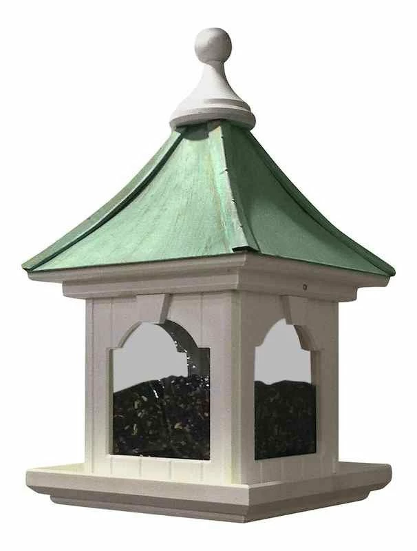 The Birdhouse Chick Copper Roof Bird Feeder With Large Capacity - Hanging 3 The Birdhouse Chick Copper Roof Bird Feeder With Large Capacity - Hanging