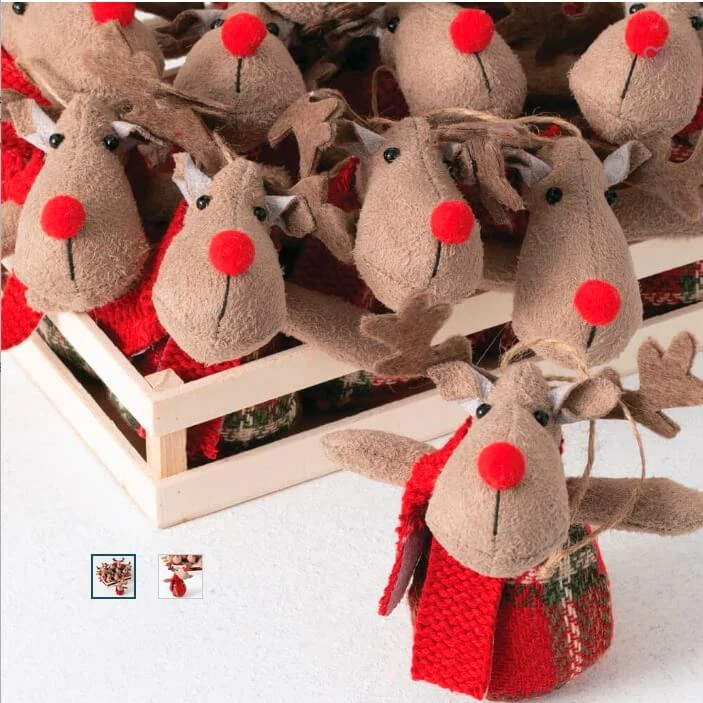 Sullivans Holiday 12 Reindeer Ornaments In Wood Crate 3 Sullivans Holiday 12 Reindeer Ornaments In Wood Crate