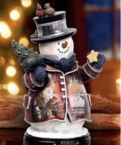 Bradford Exchange Holiday Season's Greetings Snowman Figurine