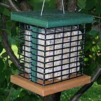 Songbird Essentials Recycled Birdhouses Double Suet Bird Feeder-Recycled 3 Songbird Essentials Recycled Birdhouses Double Suet Bird Feeder-Recycled