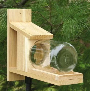 Songbird Essentials Songbird Cedar Squirrel Jar Feeder 3 Songbird Essentials Songbird Cedar Squirrel Jar Feeder