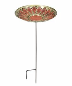 The Birdhouse Chick Staked & Pedestal Bird Baths Brass Leaves Solar Bubbler Bird Bath 12 The Birdhouse Chick Staked & Pedestal Bird Baths Brass Leaves Solar Bubbler Bird Bath