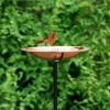 Good Directions Solid Copper Staked Bird Bath- 2 Sizes 2 Good Directions Solid Copper Staked Bird Bath- 2 Sizes