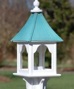 The Birdhouse Chick Copper Roof Square Bird Feeder - 28x10