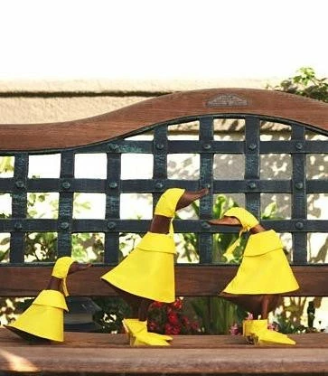 The Birdhouse Chick Puddle Ducks Teak Garden Sculpture 4 The Birdhouse Chick Puddle Ducks Teak Garden Sculpture