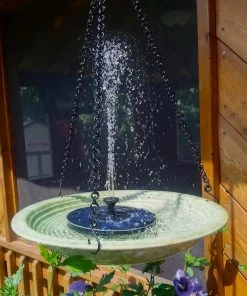 The Birdhouse Chick Hanging Bird Baths Solar Hanging Bird Bath