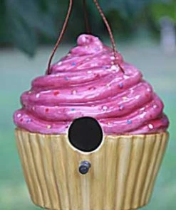 Popular Unique Birdhouses Ceramic Cupcake Birdhouse