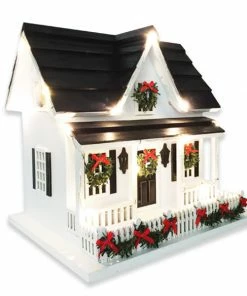 Home Bazaar Unique Birdhouses Lighted Holiday Birdhouse