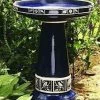 Burley Clay Zanesville Bird Bath With Locking Top- 2 Colors 2 Burley Clay Zanesville Bird Bath With Locking Top- 2 Colors