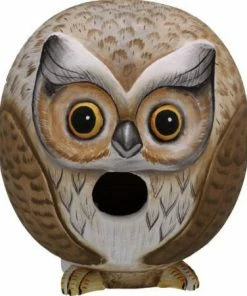 Bobbo Gord-O Owl Wooden Birdhouse Unique Birdhouses
