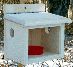 Coveside Conservation Bluebird Feeders Post Mount Wooden Bluebird Feeder