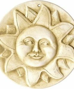 Burley Clay Sun Face Garden Plaque
